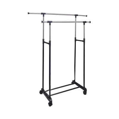 High Grade Adjustable Clothes Rack Black 102centimeter