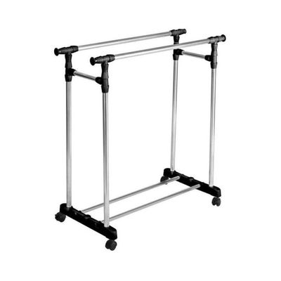 Stainless Steel Cloth Rack Silver/Black