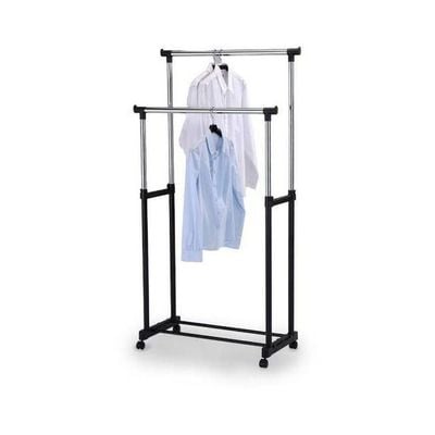 Stainless Steel Cloth Rack Silver/Black