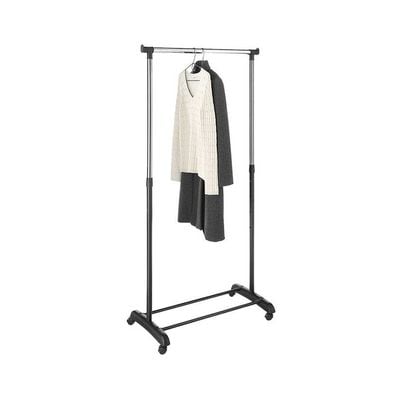 Multipurpose Garment Rack Silver/Black Medium