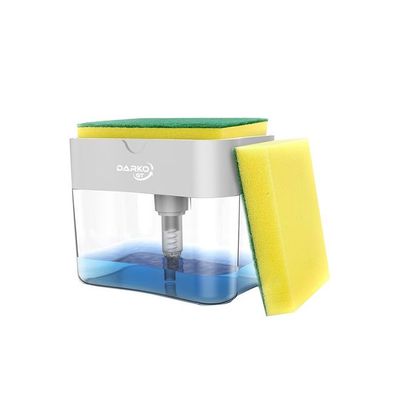 2 In 1 Soap Dispenser With Sponge Holder For Kitchen SPH001 Grey