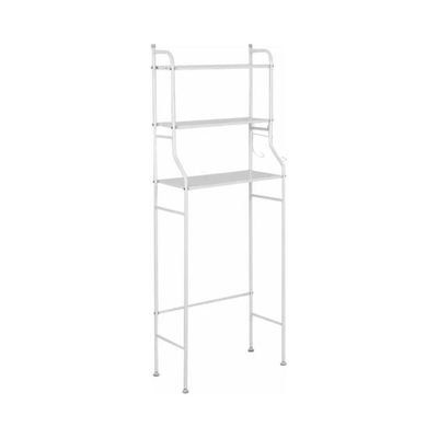 Bathroom Storage Rack White 50X25X160cm