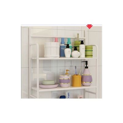 Bathroom Storage Rack White 50X25X160cm