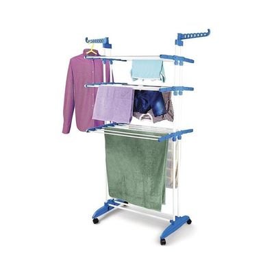 3 Layer Clothe Rack Hanger Silver 84-170cm