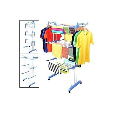 3 Layer Clothe Rack Hanger Silver 84-170cm