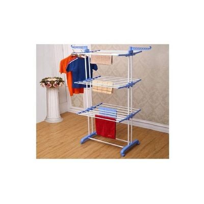 3 Layer Clothe Rack Hanger Silver 84-170cm