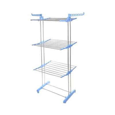 3 Layered Clothes Dryer Silver/Blue 170x64cm