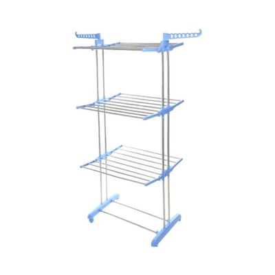 3 Layered Clothes Dryer Silver/Blue 170x64cm