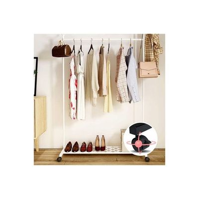 Floor Standing Cloth Rack White