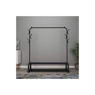 Clothes Organizer And Holder Coated Metal Rack Black