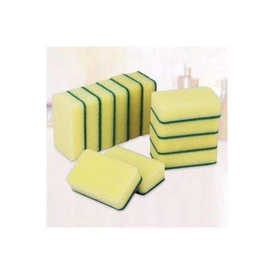 20-Piece Household Dish Washing Cleaning Sponge Set Green/Yellow