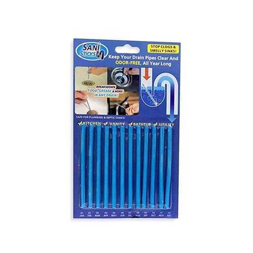 12-Piece Drain Cleaning Sticks Blue 58g