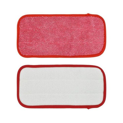 2-Piece Mop Cloth Set Red/White 30x15cm