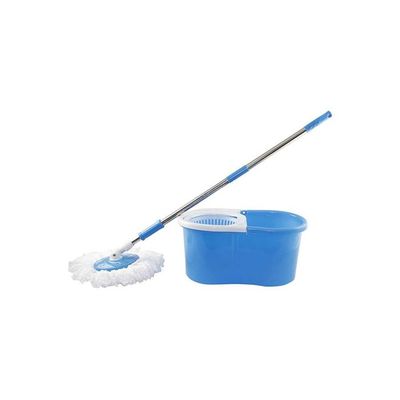 2-Piece Spin Mop With Bucket Set Blue/White