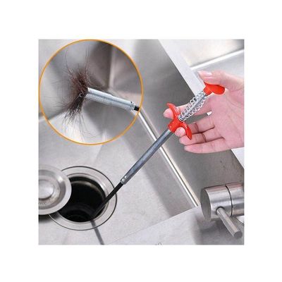 Pipe Dredging Tools Drain Snake Drain Cleaner Red/Black 160cm