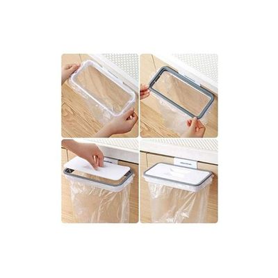 Hanging Trash Bag Holder Clear/Grey 24.3x10.2x3centimeter