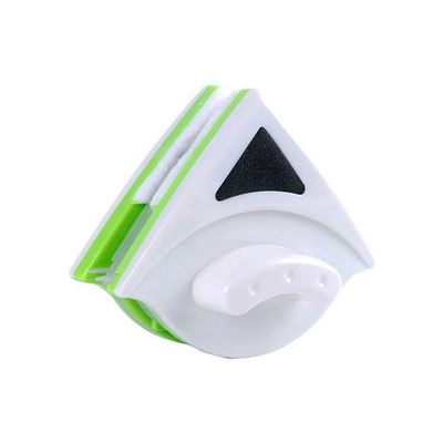 Triangular Magnetic Double Sided Window Cleaner White/Green 17centimeter