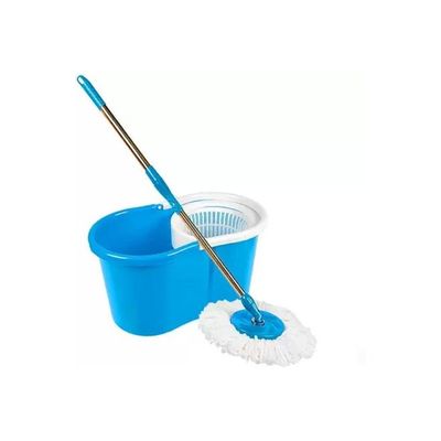 360 Rotating Spin Mop With Bucket Set Blue/White/Silver