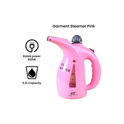 2-In-1 Mini Portable Garment Facial Ironing Steamer 0.2 L 800 W PUK5212 Pink