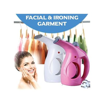 2-In-1 Mini Portable Garment Facial Ironing Steamer 0.2 L 800 W PUK5212 Pink