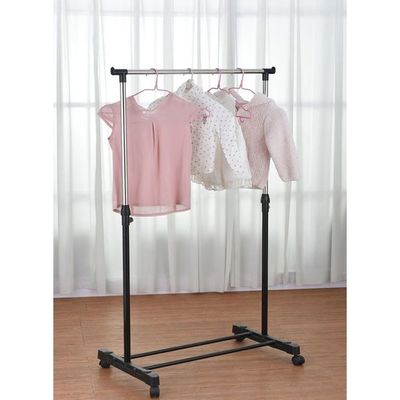 Metal Garment Rack Black/Silver 130x45x160cm