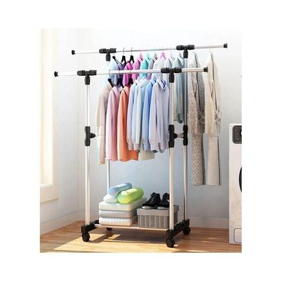 Clothes Stand Metal Silver 1800g