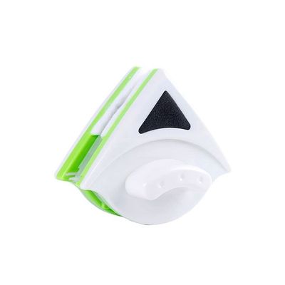 Triangular Double-Sided Magnetic Window Cleaner White/Green 15-24millimeter