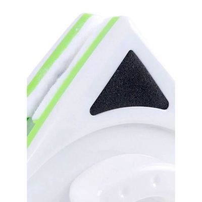 Triangular Double-Sided Magnetic Window Cleaner White/Green