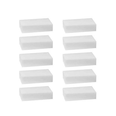 10-Pieces Magic Sponge Eraser Set White