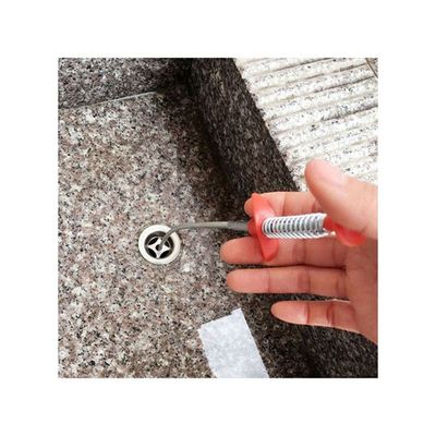 Dredge Sewer Garbage Cleaning Clip Silver 85cm