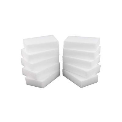 10-Piece Magic Foam Sponge Set White 10x6x2centimeter