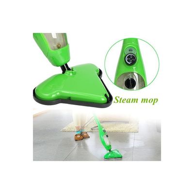 5-In-1 Portable Steam Mop Cleaner Set 0.38L x5 Green/Black/White