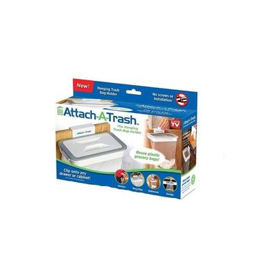 Attach-A-Trash Bag Holder White