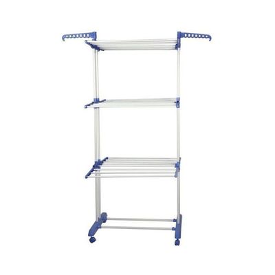 Clothes Drying Rack Silver/Blue