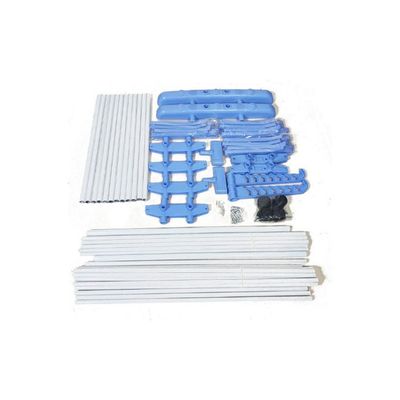 Multi Layer Clothes Organizer Drying Rack White/Blue 68 x 54 x 168cm