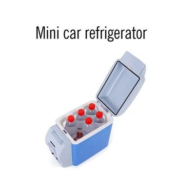 Portable Car Refrigerator With Cup Holder Groove On The Lid 7.5 L 2724681692269 Blue/White