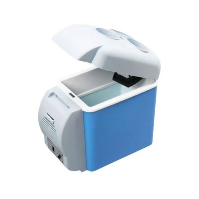 Portable Car Refrigerator With Cup Holder Groove On The Lid 7.5 L 2724681692269 Blue/White