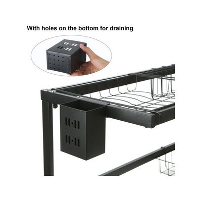 Over Sink Dish Drying Rack Black