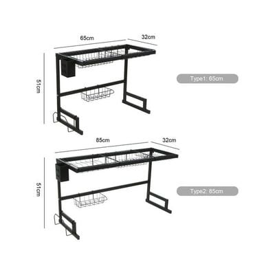 Over Sink Dish Drying Rack Black