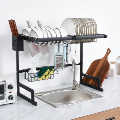 Over Sink Dish Drying Rack Black