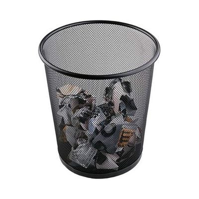 Mesh Trash Can Black 28.5inch