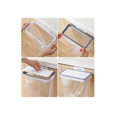 Hanging Trash Bag Holder White/Grey 24.3x3x10.2centimeter