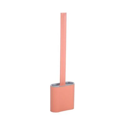 Flat Toilet Brush With Holder Pink 36 x 4.80cm