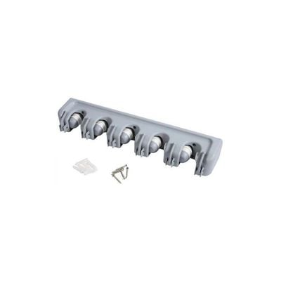 Wall Mounted Mop And Broom Holder Grey 40.5x8x6centimeter