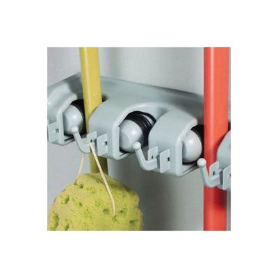 Wall Mounted Mop And Broom Holder Grey