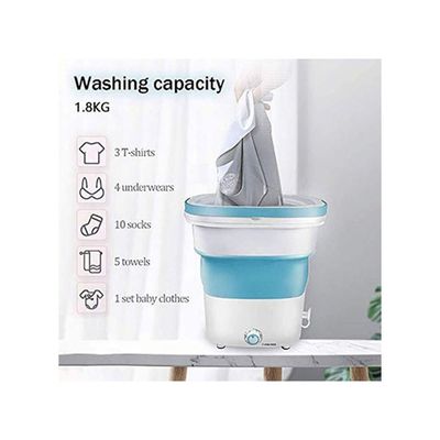 Portable Folding Washing Machine 1.8 kg 135 W KPB18-8 Blue/White