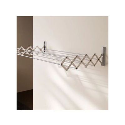 Foldable Wall Hanging Clothes Rack Silver 120cm
