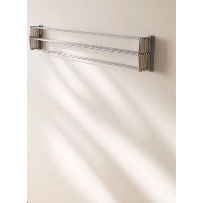 Foldable Wall Hanging Clothes Rack Silver 120cm