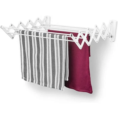 Foldable Wall Hanging Clothes Rack Silver 80cm