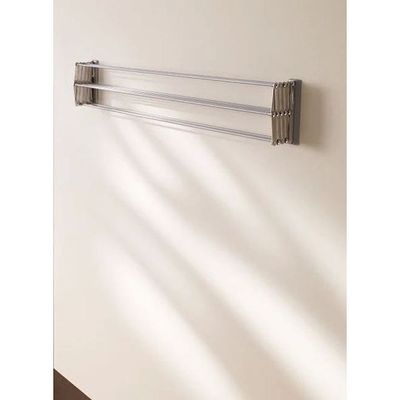 Foldable Wall Hanging Clothes Rack Silver 80cm